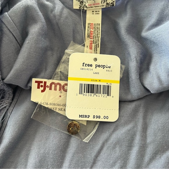 NWT Free People Lace Daydream Mini Dress in Lake - Picture 6 of 10